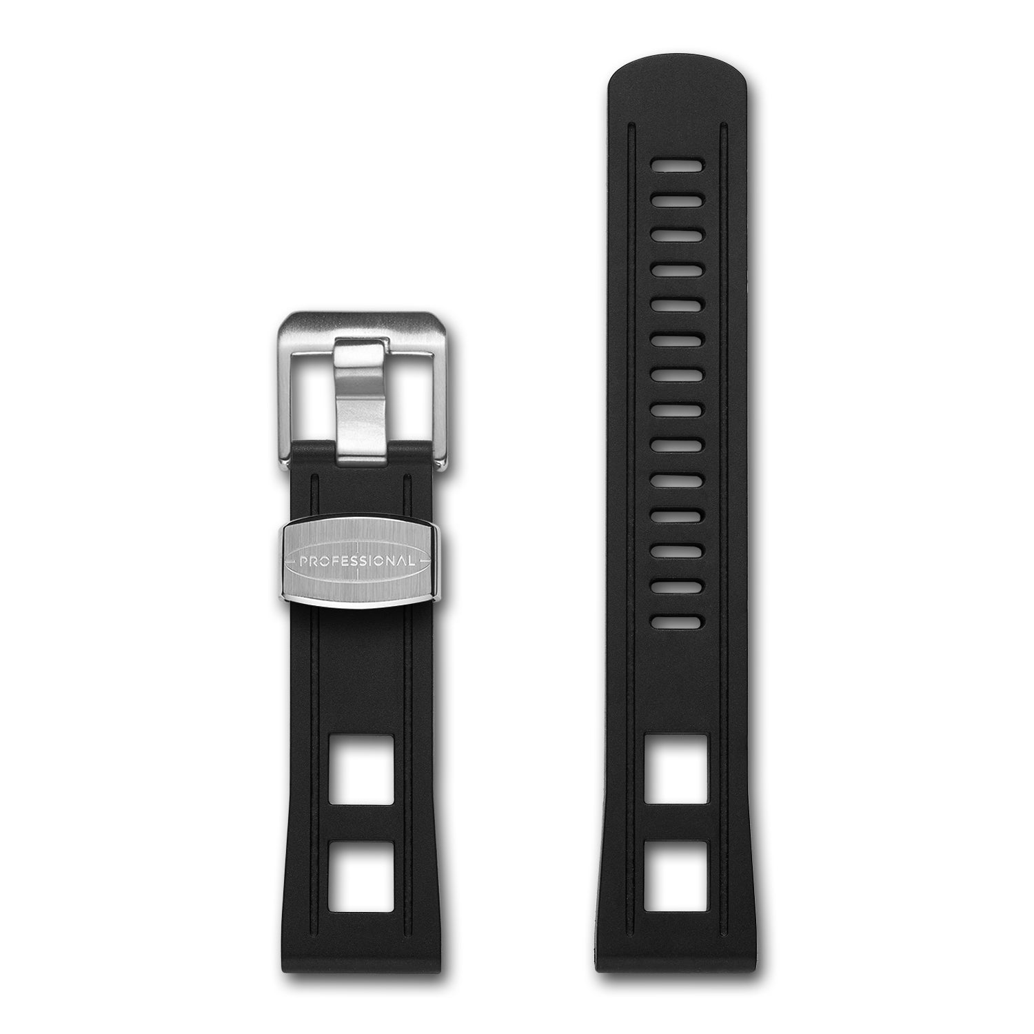 22mm STRAIGHT END RUBBER STRAP CB01